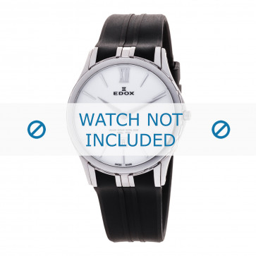 Edox horlogeband 27033-3-BIN Silicoon Zwart